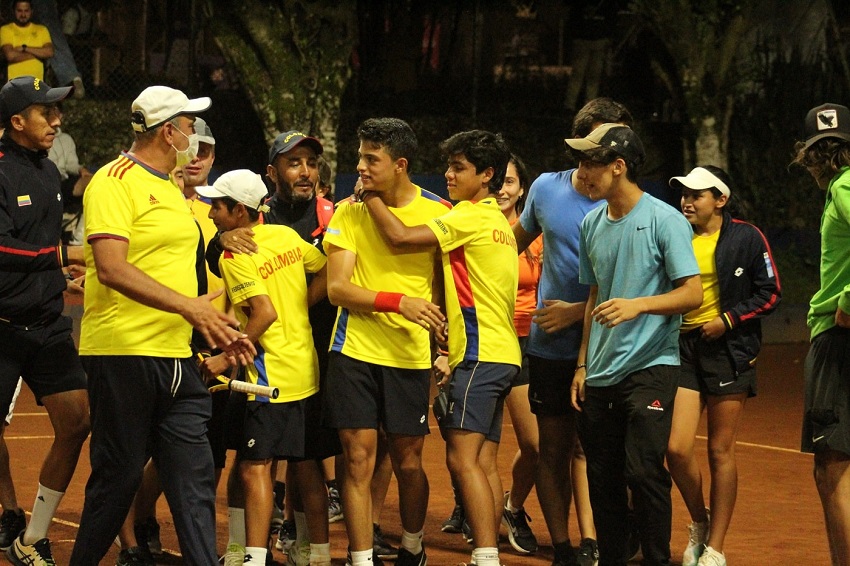Colombia conquistó doble victoria en el Sub14 de Tenis
